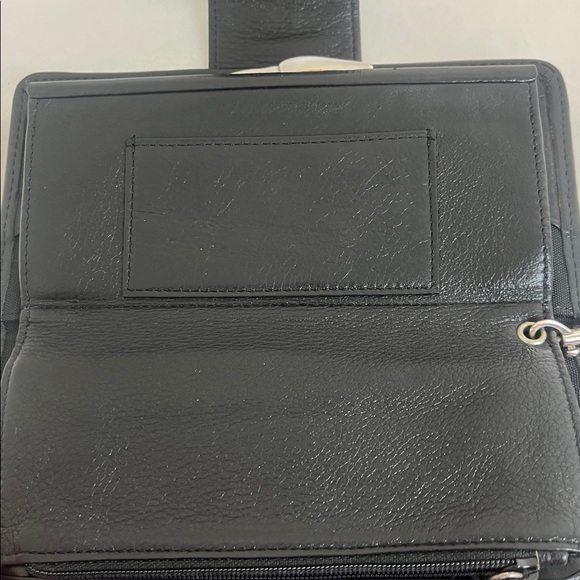 Brighton Black Leather Basket Weave Wallet - Picture 11 of 17